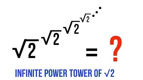 Solve Infinite Power Tower of Square Root of 2 | You Should Know This Trick!!!
