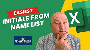 Get Initials From a List of Names in Excel