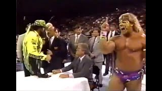 Macho King/Ultimate Warrior Career Match Contract Signing (03171991)
