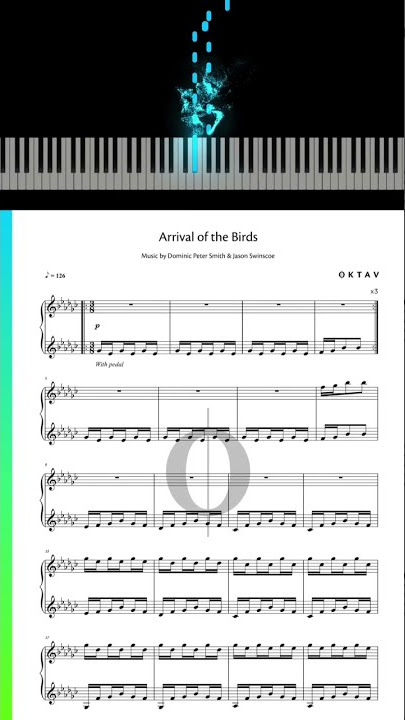 🦩🎹 Arrival Of The Birds - Cinematic Orchestra 🎼 Sheet Music on www.oktav.com