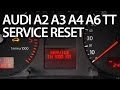 How to reset service interval in Audi A2, A3, A4, A6, TT (SRI SRL) 2000 and newer