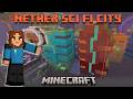 Building a Sci-Fi Nether City in my Minecraft Forever World