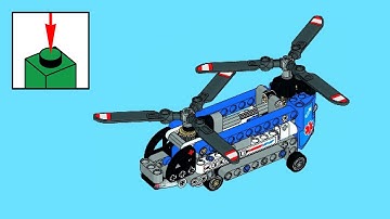 LEGO Technic 42020, Twin-rotor Helicopter - building instructions
