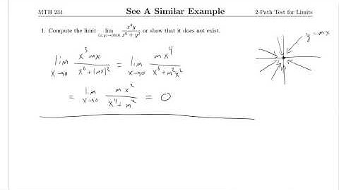 Two Path Test for Limits