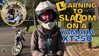MRS RIDER GUIDER MOTORCYCLE SLALOM LESSON AND DEMONSTRATION