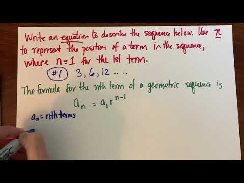 Write an equation to describe the sequence