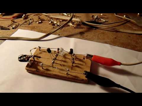 Low voltage 12 V car battery warning circuit (2 transistor) schematic