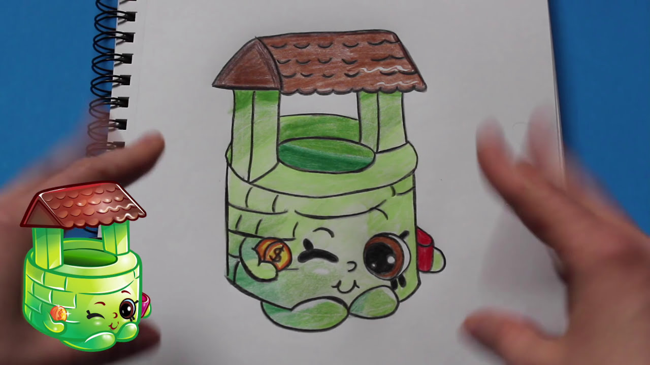 How to Draw Shopkins Season 5 "Penny Wishing Well" Step By Step Easy