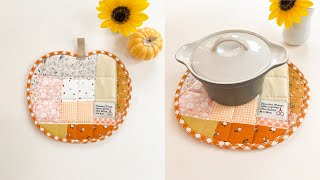 How to make Pumpkin Potholder | Trivet Making | Fall Sewing | Beginner Sewing by Minki Kim 113,437 views 8 months ago 8 minutes, 15 seconds