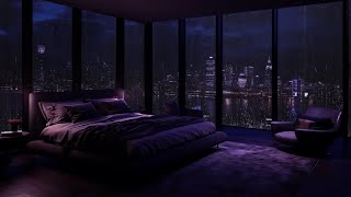 The Heavy Rain Sounds Outside 😴 Helps Reduce Stress for a Good Night's Sleep - Cozy Ambience