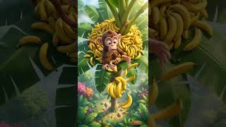 🐒 The Greedy Monkey’s Funny Story 🍌 | Greedy Monkey Story | #Shorts