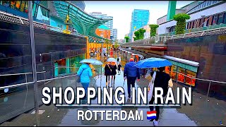 Rotterdam Rain Walk, Netherlands Tour 5k Ultra HD 60fps | Natural City Sounds
