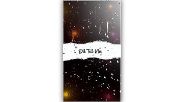 Rain Drop Effect Video Background | Template Video Background | light Effect | Black Screen Status