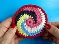 Вязание крючком Урок 246 Круг спираль Spiral crochet circle motif