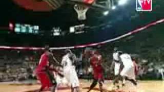 Chris Bosh monster one handed slam in Portland