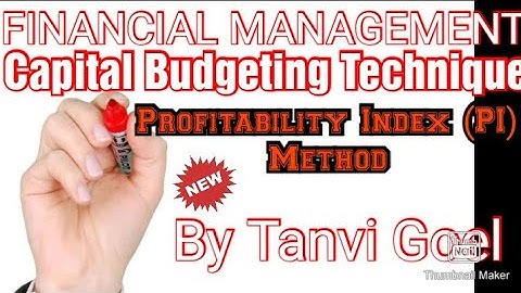 For B.com/BBA/MBA#Modern Technique#Capital Budgeting#PROFITABILITY INDEX METHOD