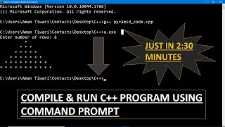 [ 2022 ] How To Run And Compile C++ Program In Command Prompt In Windows 10 || C++ Code  In Cmd ||