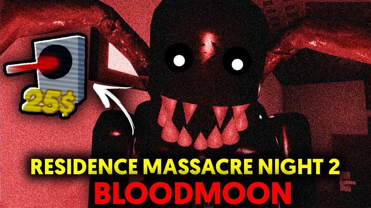 How to Beat Residence Massacre Night 2 BLOODMOON with Lasers on ROBLOX