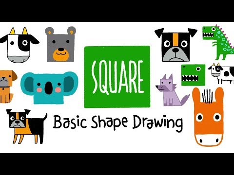 How to Draw with Squares | Drawing Animals from Square | Shape Drawing  tutorial for Kids | OKIDOKIDS - YouTube