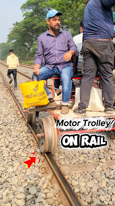 Motor trolley operating on the track.#shorts #railway #motortrolley #foryoupage