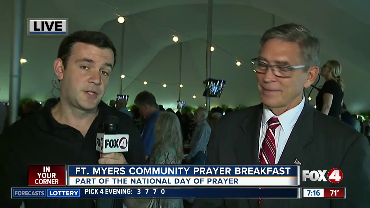 Fort Myers hosts Community Prayer Breakfast - 7am live report - YouTube