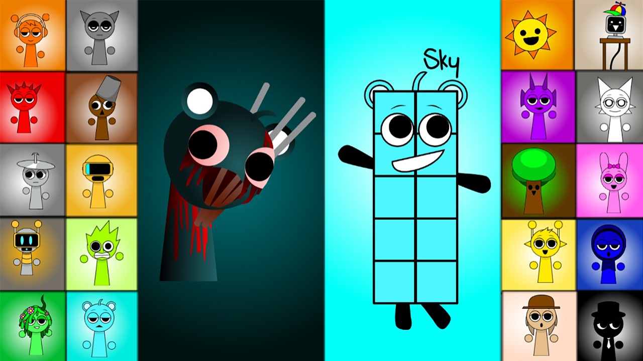 Ultimate Battle ! Incredibox Sprunkiblocks Band Letters Vs Sprunki Horror  (1 -  20 ) !!