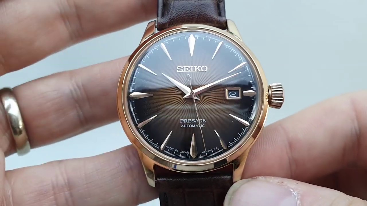2018 2019 Seiko Presage Cocktail men's auto watch with box and papers.  Model 4R35-01T0 or SRPB46J1 - YouTube