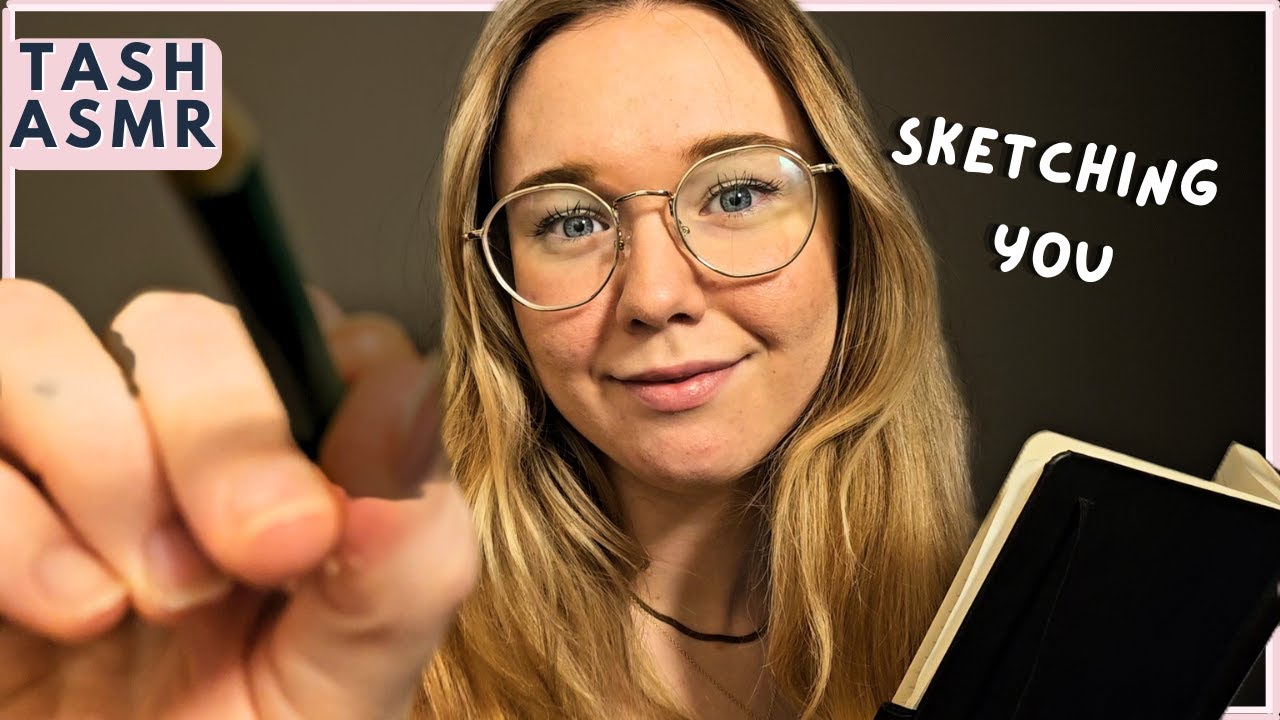 ASMR Sketching your face! Paper, Pencil SOUNDS