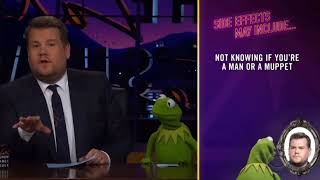 James Corden And Kermit The Frog Sing Man Or Muppet