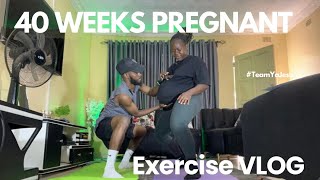 40 weeks pregnant and able to do all these exercises 🔥🤞 | 3rd trimester | team ya Jesu