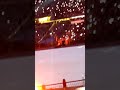 لحظه دخول تامر حسني في احتفاليه بمناسبه عيد الحب في استاد القاهره الدولى 
