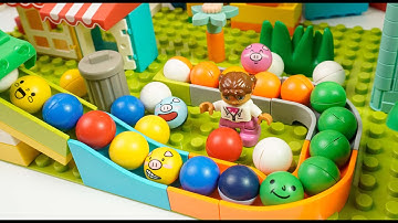 Satisfying Building Blocks With Marble Run Raceway Sound Slider ASMR