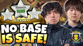 NO BASE IS SAFE from the QUEEN WALKERS! 300 IQ Attacks from WORLDS BEST TEAM! Clash of Clans eSports