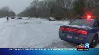 MSP: Girl killed, 3 injured in crash near Muskegon