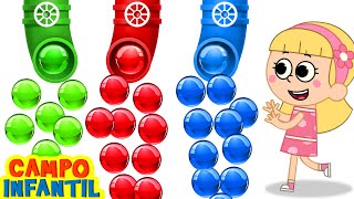 Aprende colores con Divertida pelota de colores para niños |Aprendizaje interactivo | Campo Infantil
