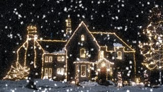 [10 Hours] Snow Falling on Christmas Home - Video & Soundscape [1080HD] SlowTV