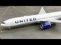 Revell Boeing 777 United with LEDs and Engines assembly