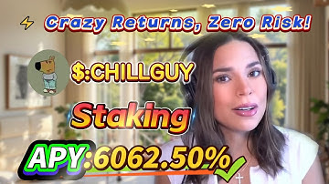 💎 Solana CHILLGUY staking is rock-solid! Earn real 6062.50% APY rewards safely and easily!