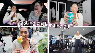 GOING BACK TO THE GYM!! grwm for a workout + korean food fest!!
