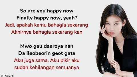 Lirik Eight - IU (Prod. & feat SUGA of BTS) dan Terjemahannya