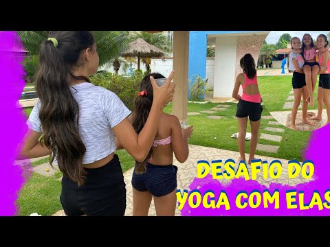 DESAFIO DE YOGA NA ÁREA DA PISCINA COM ELAS