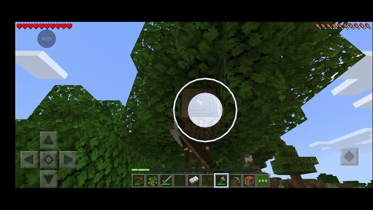 Craft Minecraft game build house and iron find