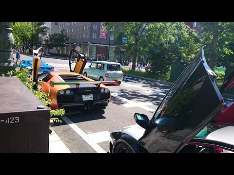 札幌　Lamborghini murcierago ランボルギーニ　爆音