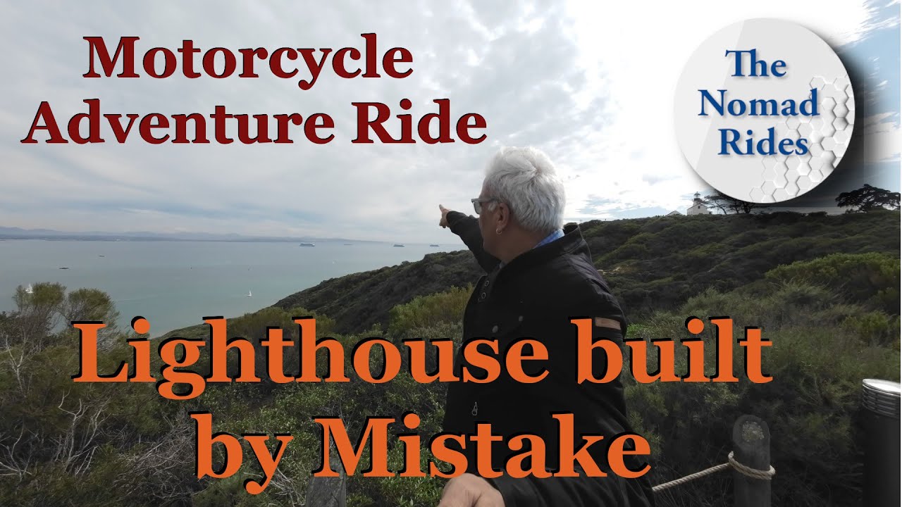 Motorcycle Ride to a Lighthouse Built By Mistake. Motorcycle adventure through US Army Base. Tiger