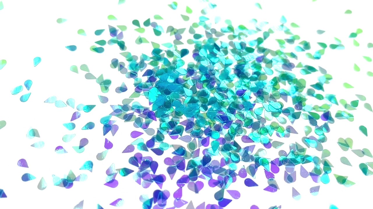 GlitterHippo.com Iridescent Shape Glitter - Raindrops