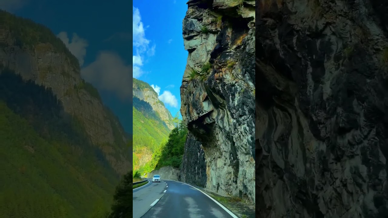 A perfect day for a road trip in Switzerland #switzerland #youtubeshorts #roadtrip