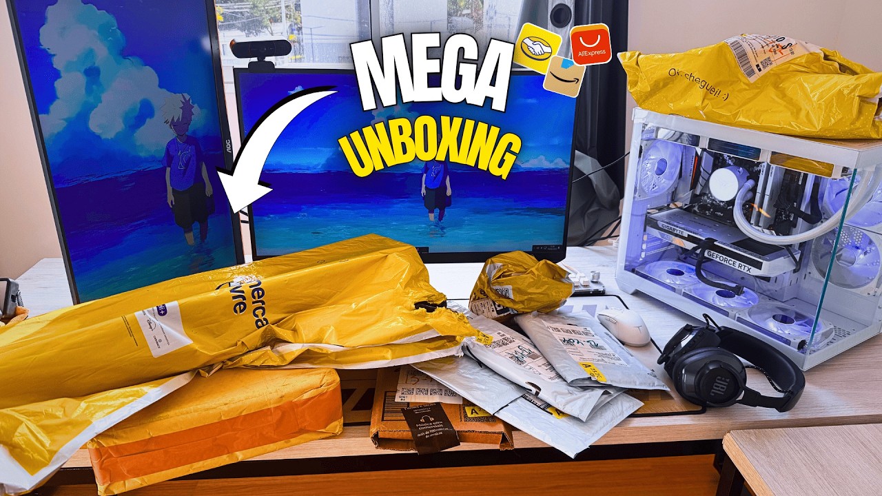 Mega Unboxing Compras Custo Benefício pro Setup | De volta pro jogo #03 ...