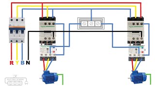 how to control 3 phase motor in two way switch