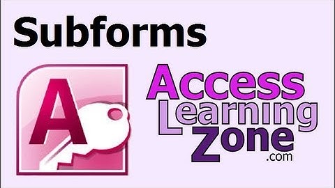 Microsoft Access Form with a SubForm Tutorial