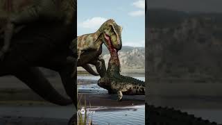 allosaurus x 6 meter crocodile #sora #sora2 #ai #fypシ #aishorts #aivideo #animalfight #beastbattle